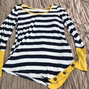 Size large cute striped shirt.